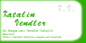 katalin vendler business card